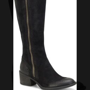 Born boots size 9.5 black leather suede